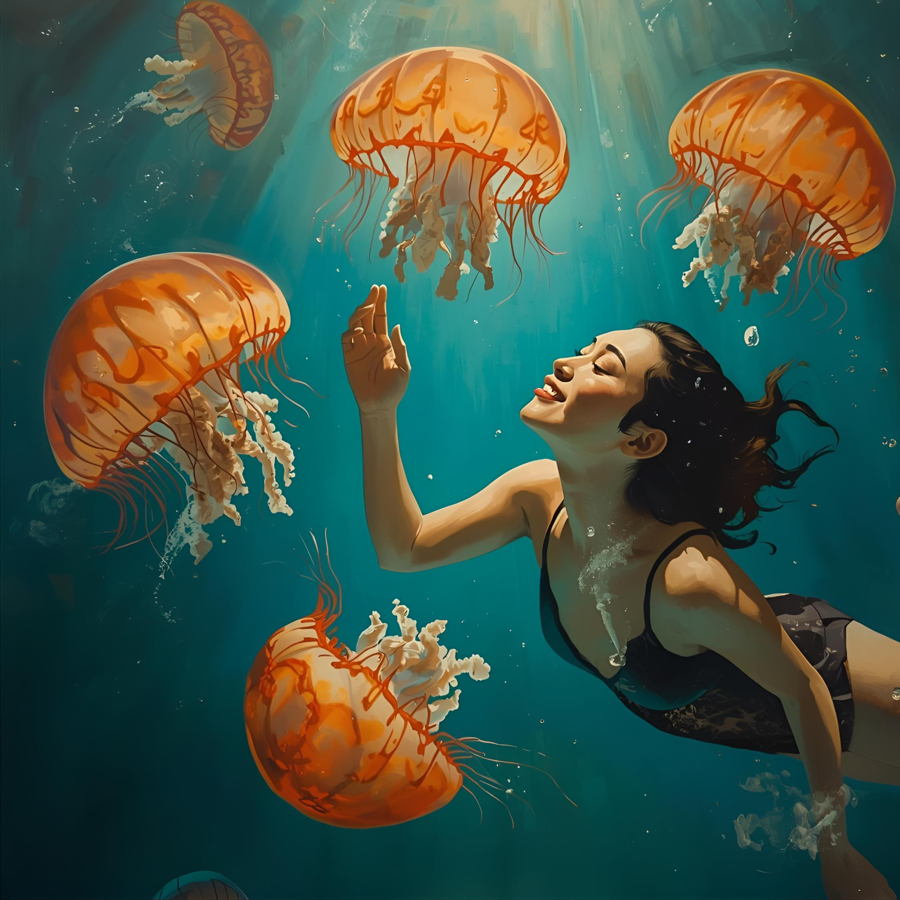 Modern abstract artwork with expressive brushstrokes and dynamic form — inspiring art print for imaginative, open spaces.