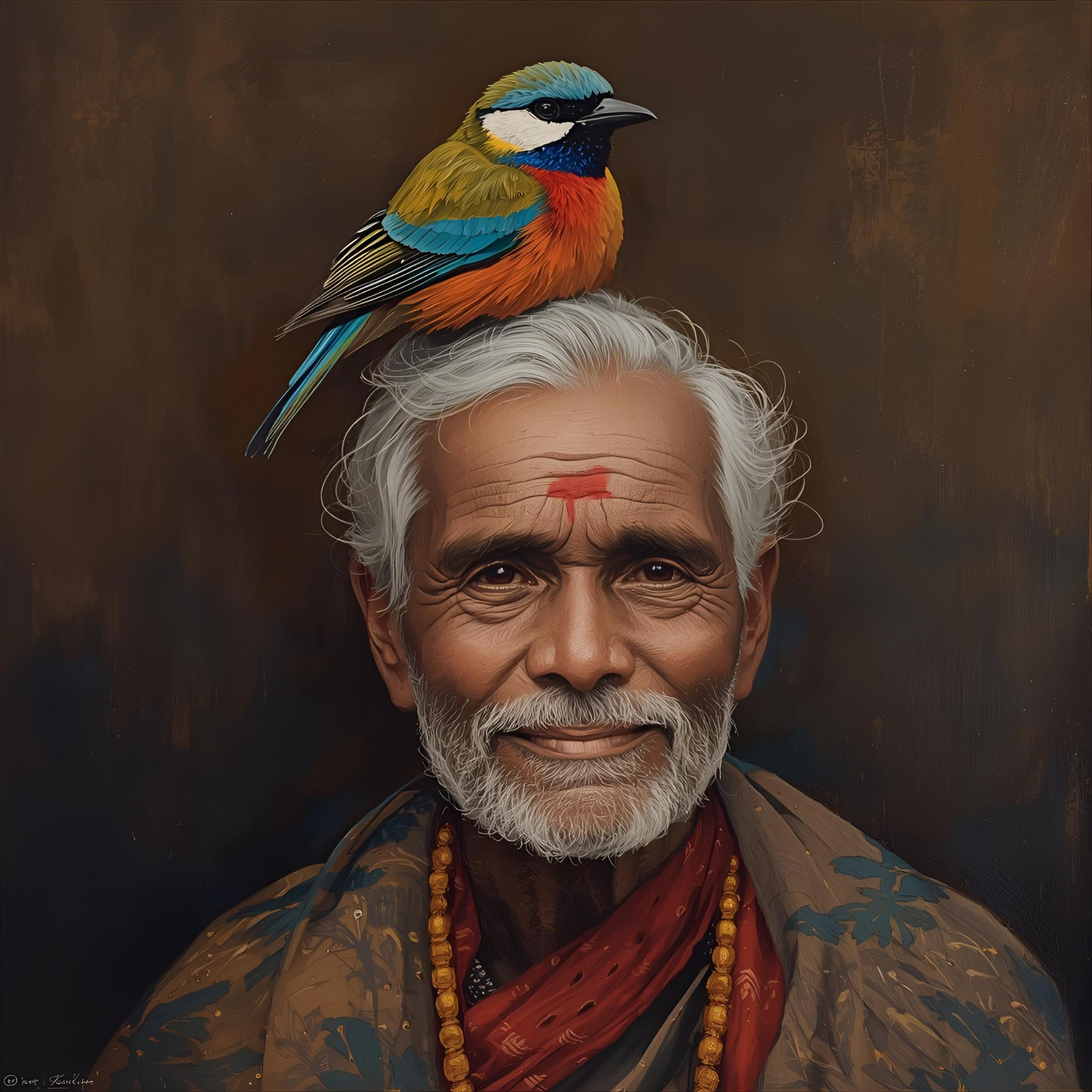 Earth-toned abstract art print with rich, layered textures — cosy and natural design that adds warmth and depth to a space.